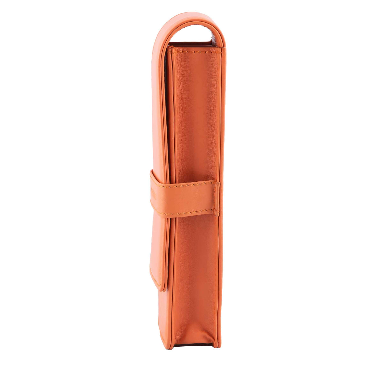 DiLoro Leather Double Pen Case Pencil Pouch Holder for Two Fountain Ballpoint Rollerball Pens and