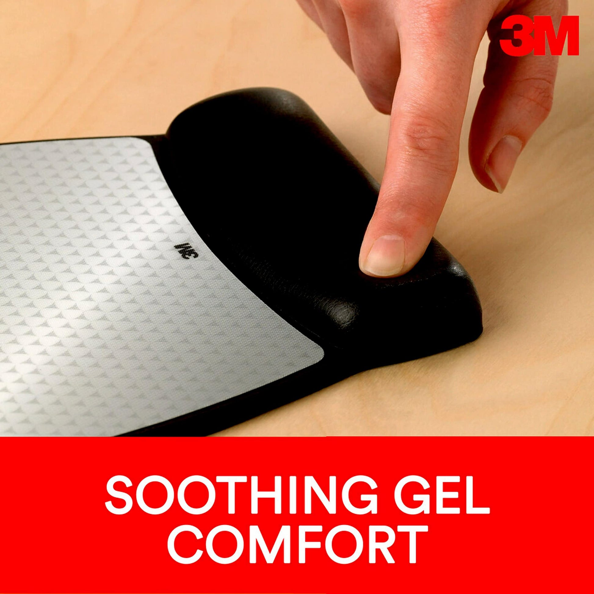 3M Precise Mouse Pad with Gel Wrist Rest, Vertex, 8.6 in x 6.8 in