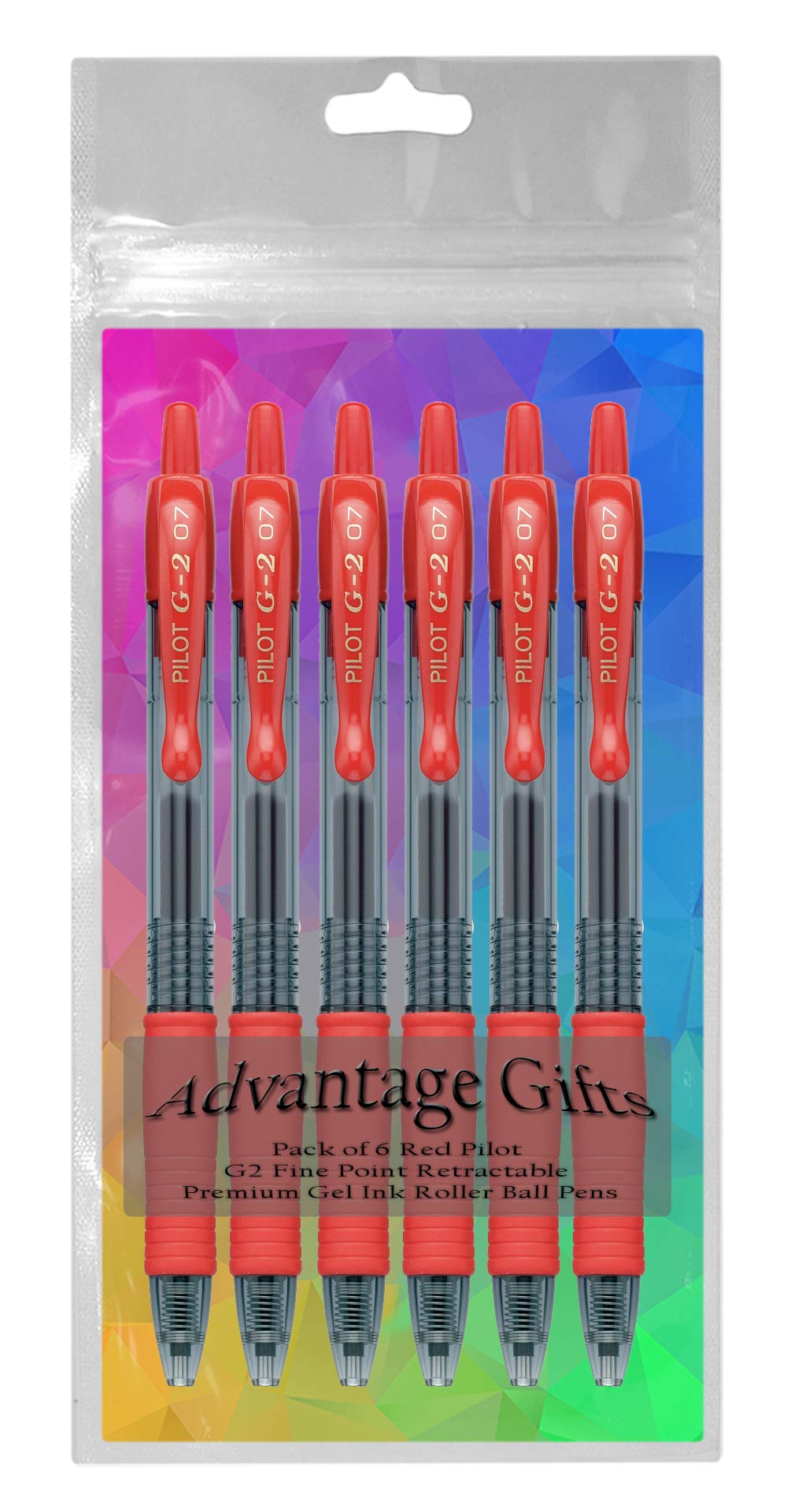 Advantage Gifts G2 Retractable Premium Gel Ink Roller Ball Pens Fine Point Fine Point (.7mm) Red