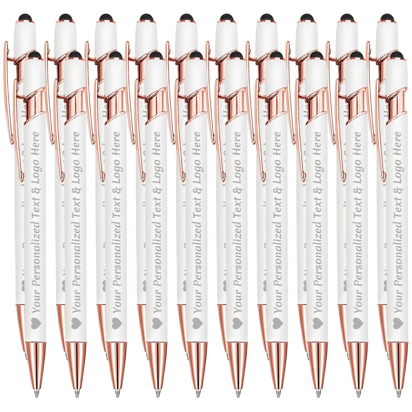 STREADVE Personalized Custom Pens 20 Engraved Writing Pen with Name Logo, Customized Promotional
