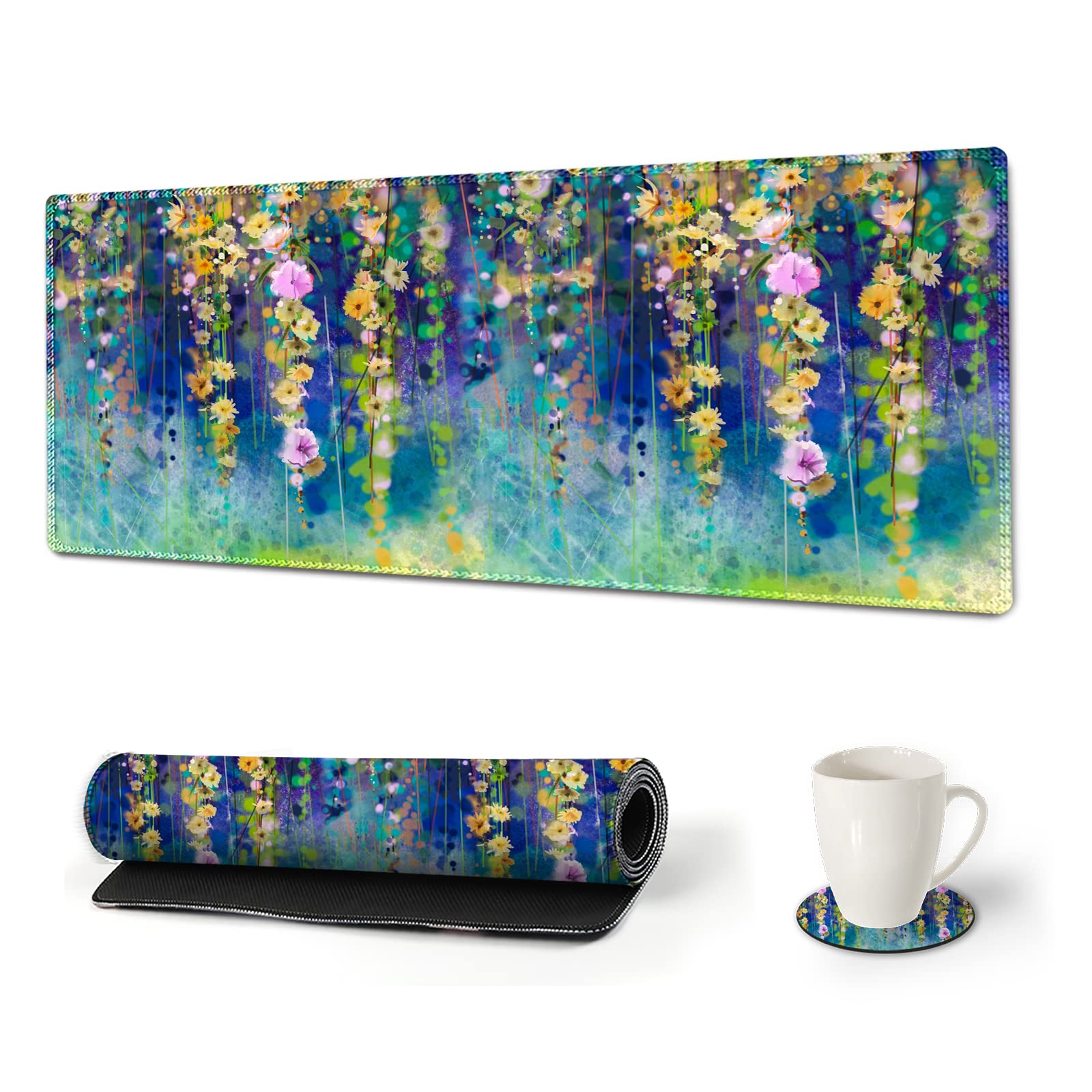 ArtSo Large Gaming Mouse Pad Extended Desk Pad XL Keyboard Mat Long Mousepad Decor Writing Pad