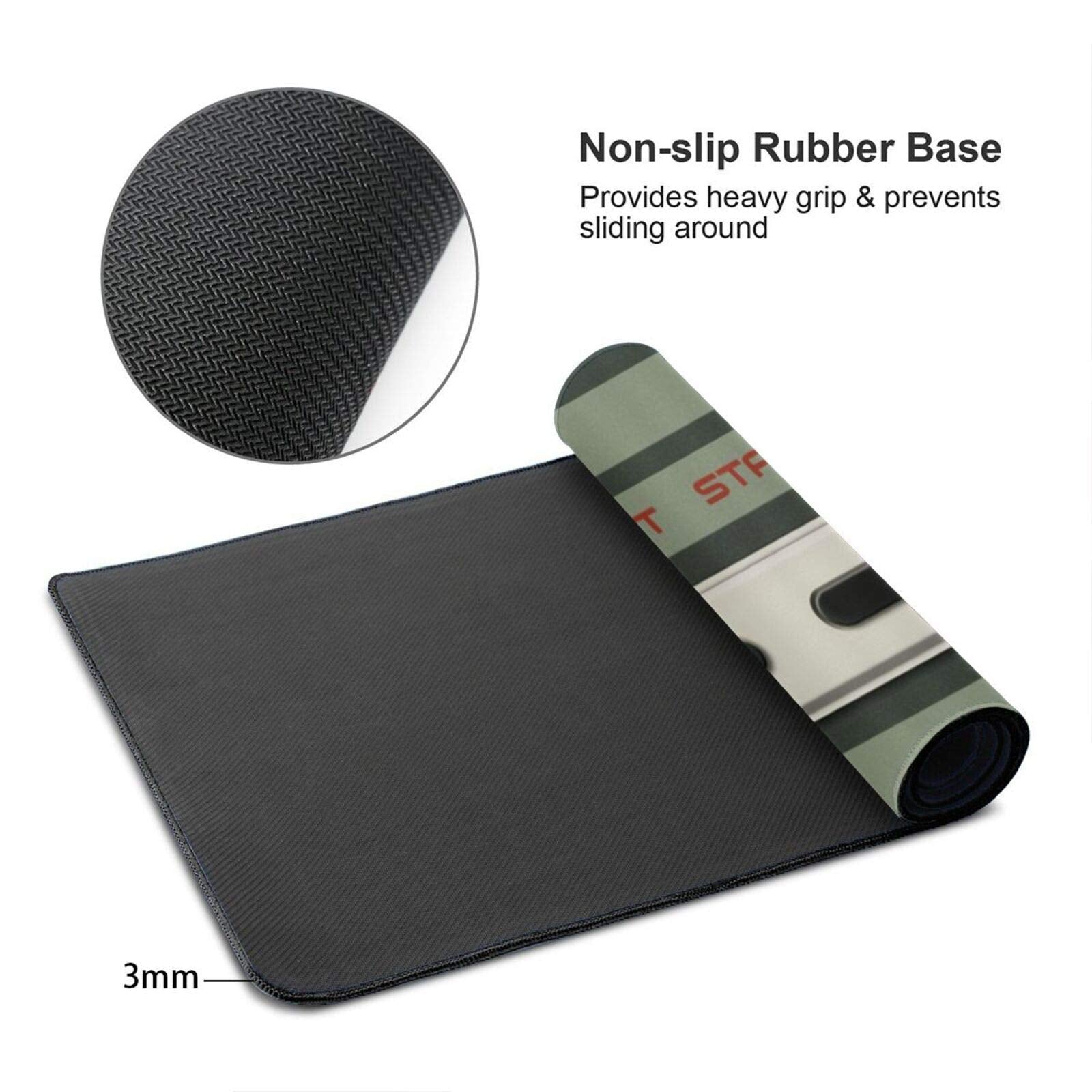 Game Console Buttons Extended Gaming Mouse Pad, Thick Large Computer Keyboard Mouse Mat, Non-Slip
