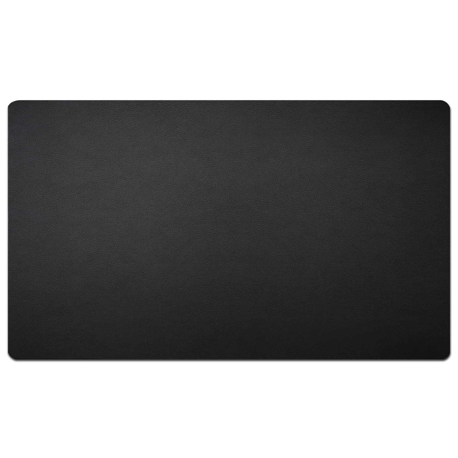 Nekmit Leather Desk Blotter Pad 24 x 14 Inches, Flat, Non-Slip, Waterproof, Black