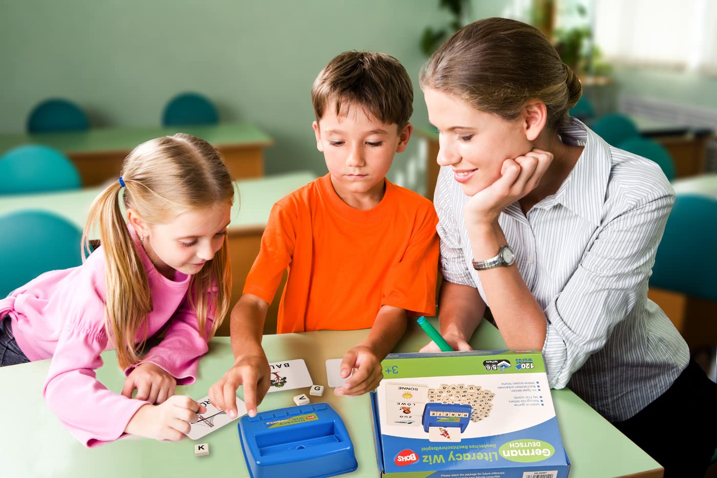 BOHS German Flash Cards for Kids, 60-Card Spelling and Language Game
