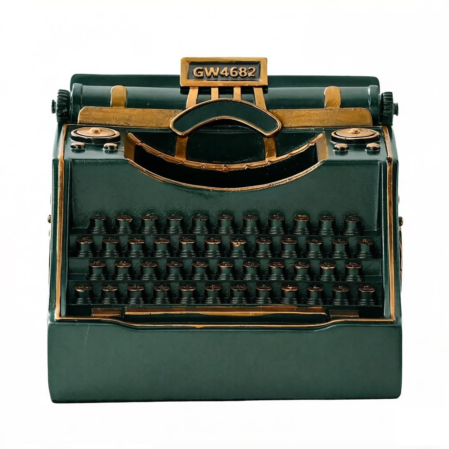 Amoysanli Retro Typewriter Pen Holder Desk Organizers for Writer's Green