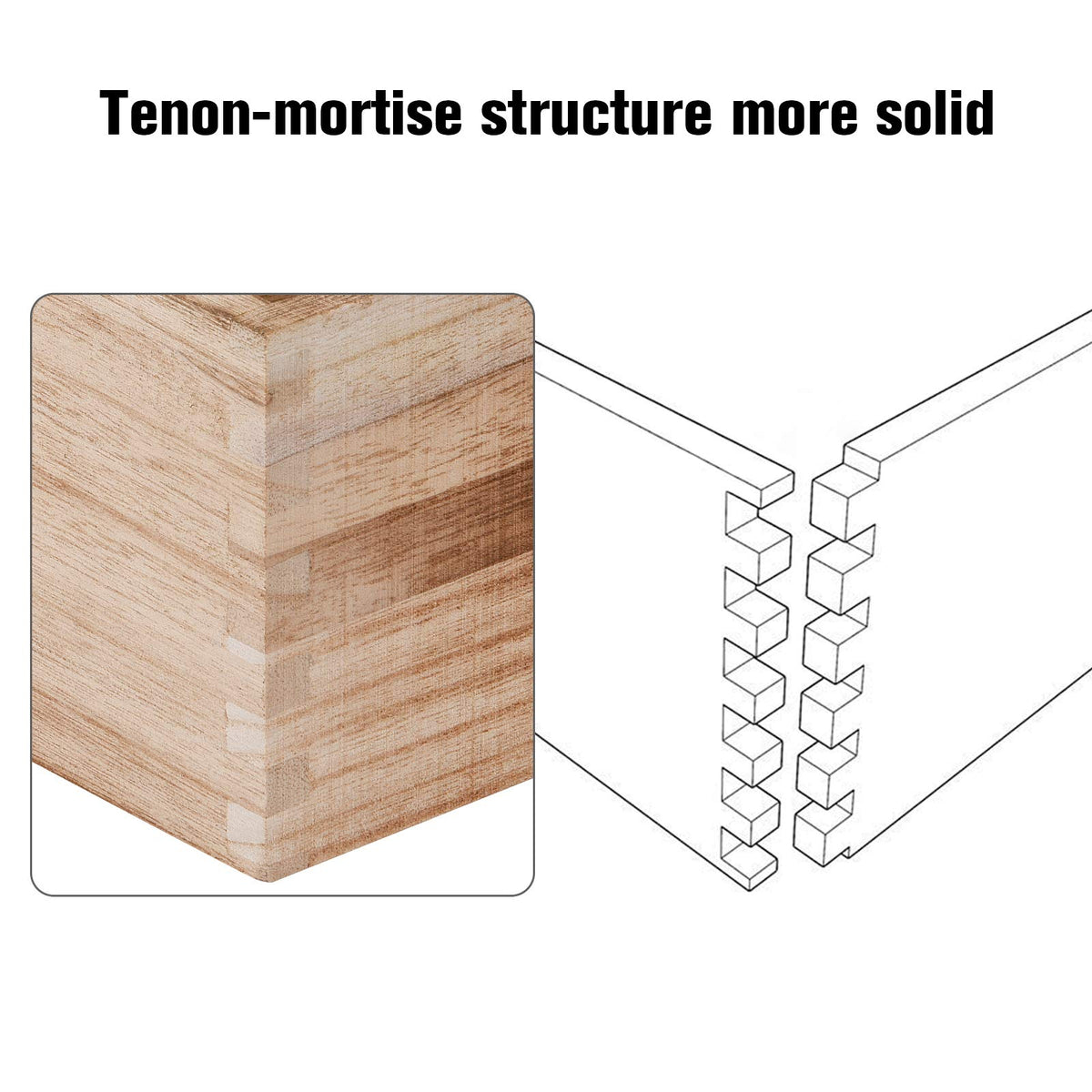 WuGeShop Wooden Pen Pencil Holder for Desk, 4 Compartment Rustic Rectangular Pen Organizer, Wood