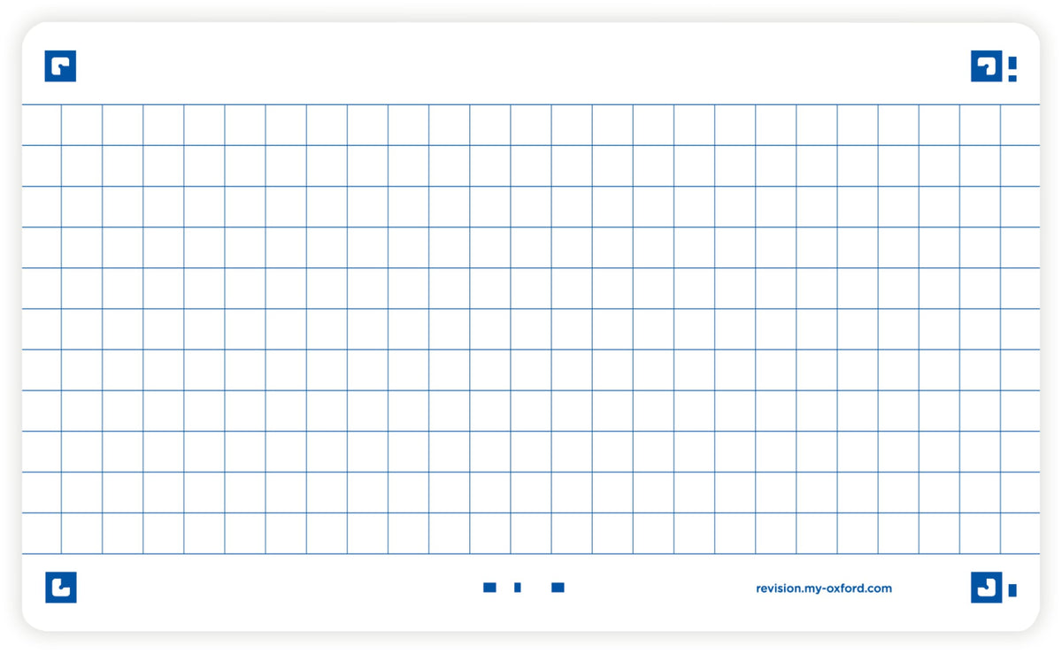 Oxford Flash 2.0 Pack of 80 Flash Cards Size 7, 5 x 12.5 cm Small Squares Double-Sided – White