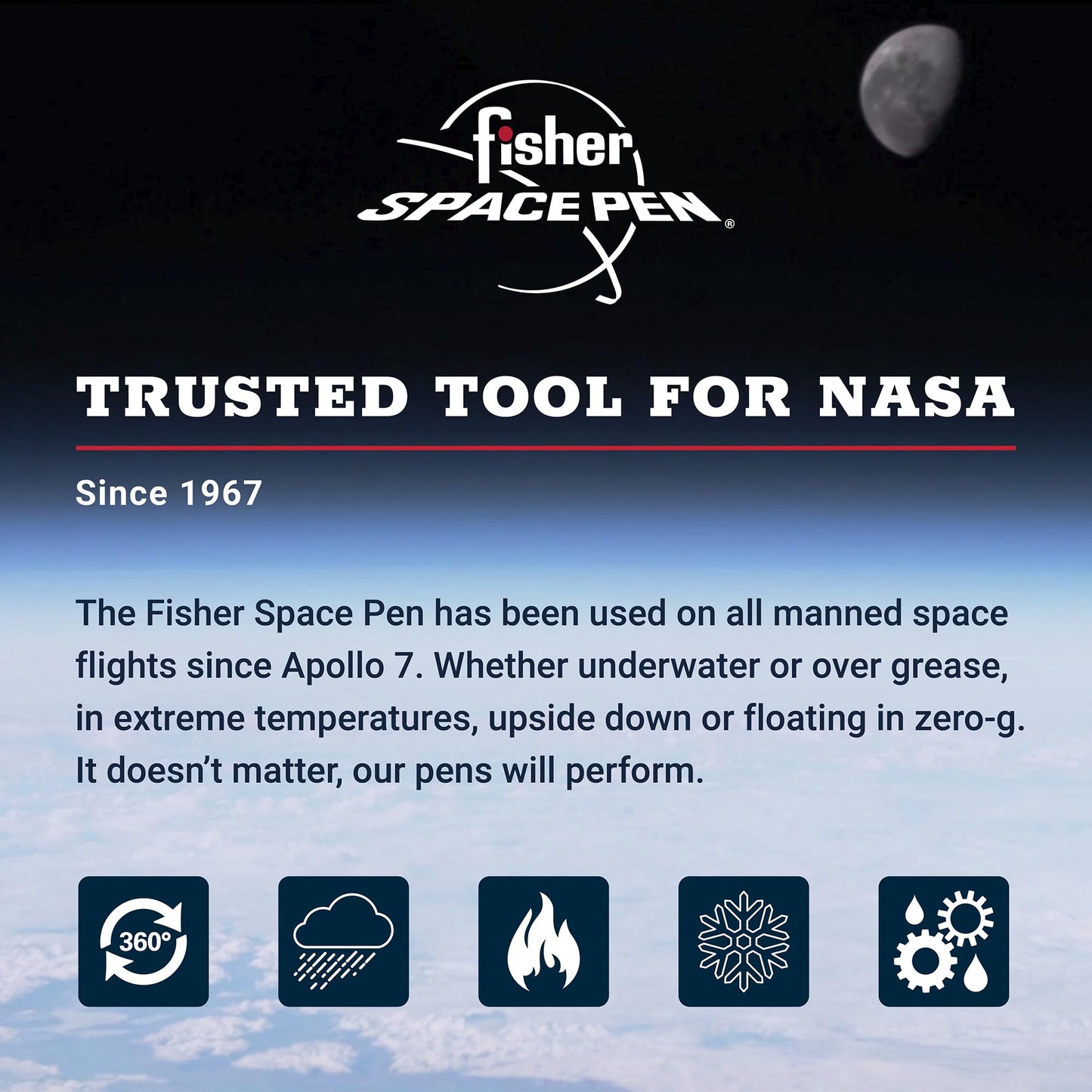 Fisher Space Pen Military Cap-O-Matic Pen, Black Ink, Gift Box