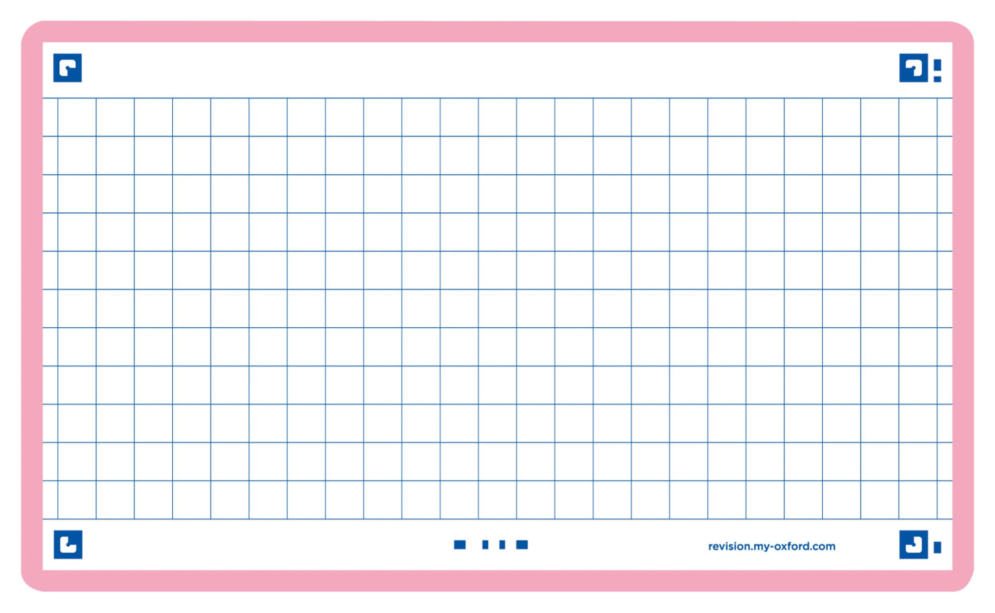 Oxford Flash 2.0 Pack of 80 Flash Cards Size 7/5 x 12.5 cm Small Squares on Both Sides - Navy Blue