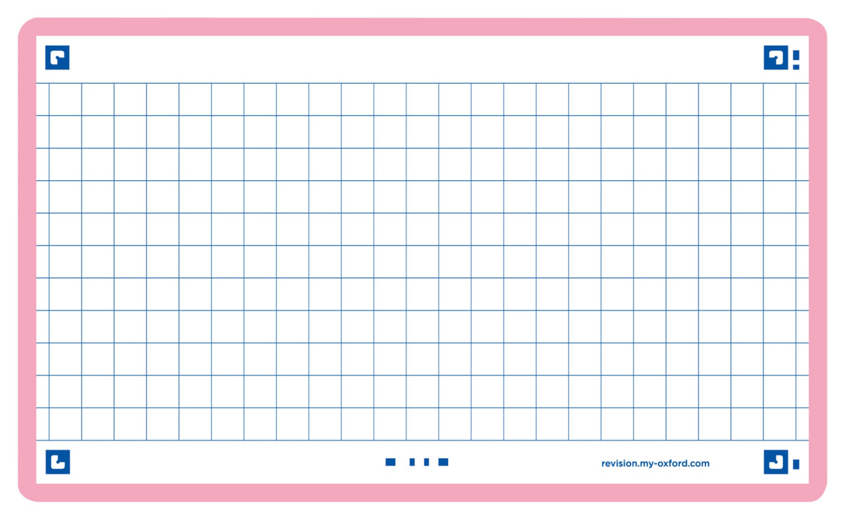 Oxford Flash 2.0 Pack of 80 Flash Cards Size 7/5 x 12.5 cm Small Squares on Both Sides - Navy Blue