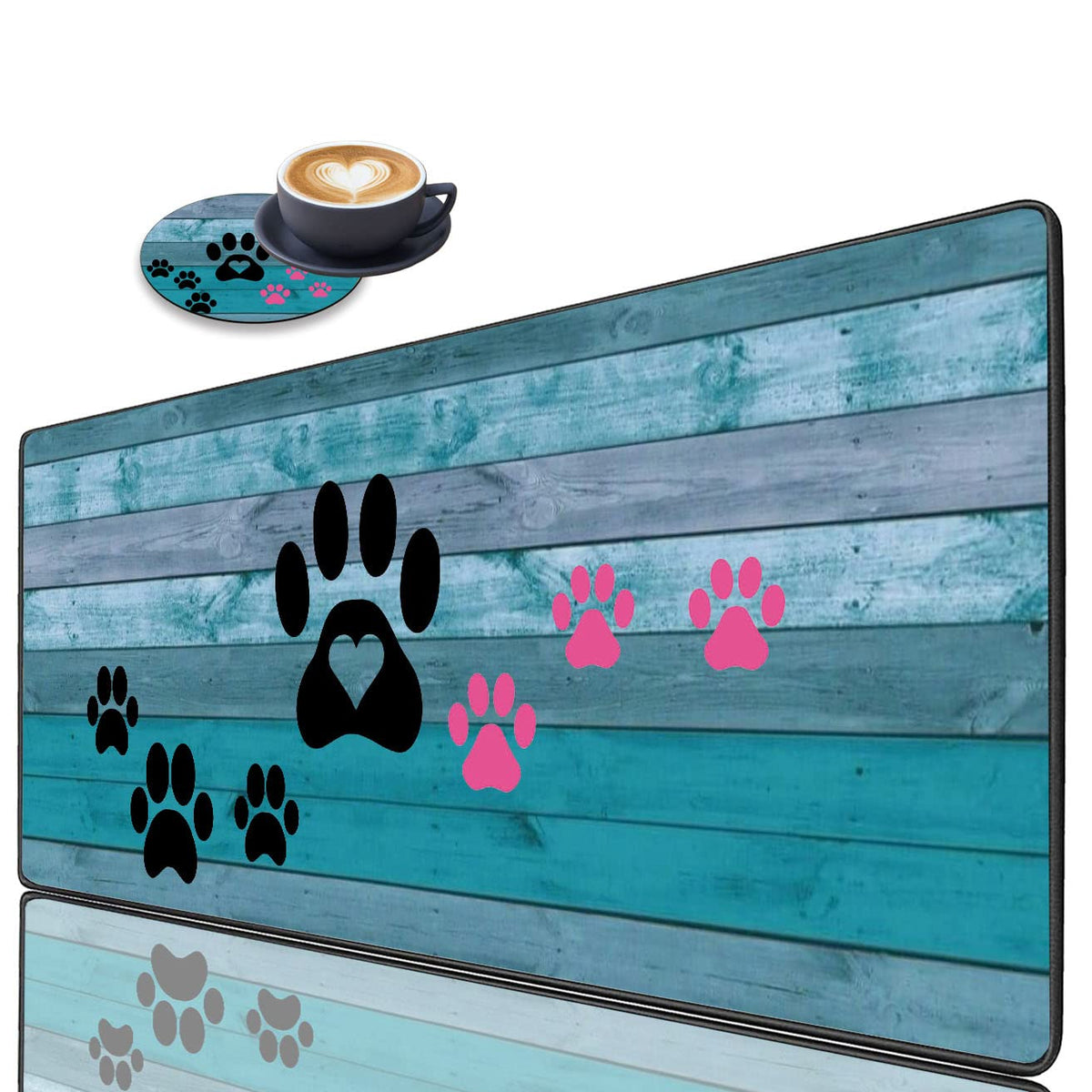 Extended Gaming Mouse Pad with Stitched Edges, Large Anti-Slip Mouse Pad (31.5x11.8 Inches) Desk