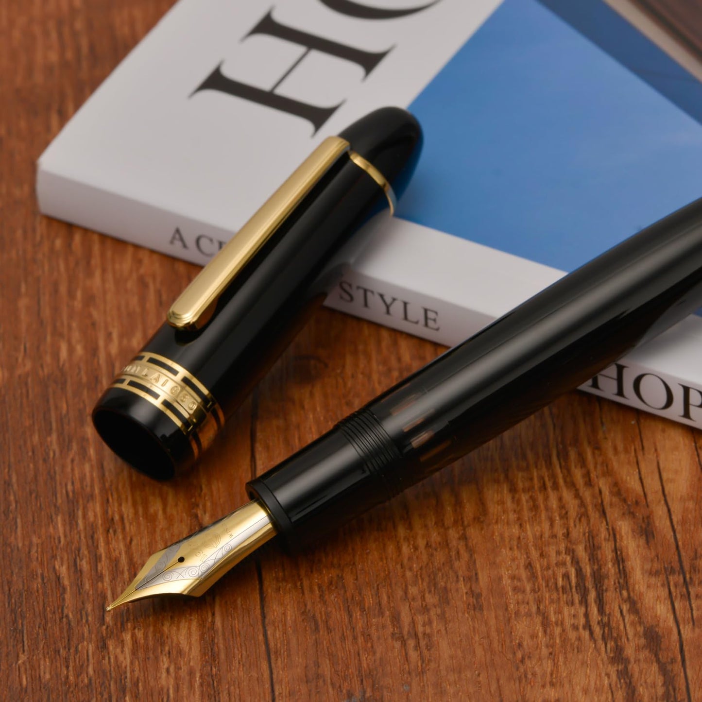 Wikult Yongsheng Junlai 630 Acrylic Fountain Pen, Size 8 Medium Nib with Piston Filling System