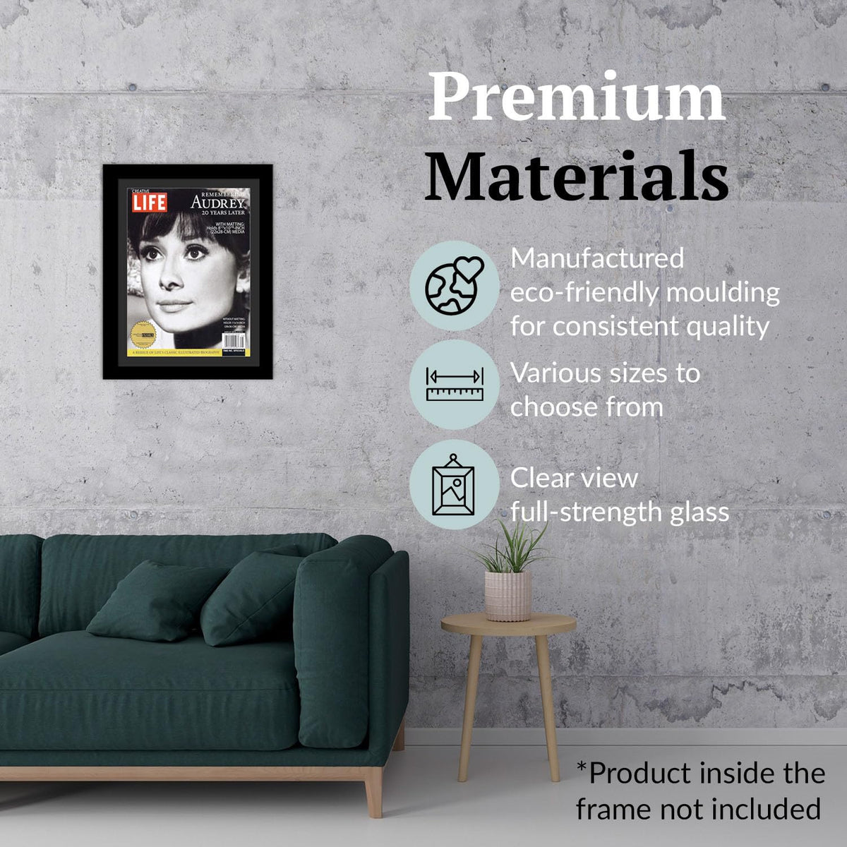 Creative Picture Frames 8.5 x 10.87 Magazine Frame with Full-Strength Glass, Holds Up To A 1/4"