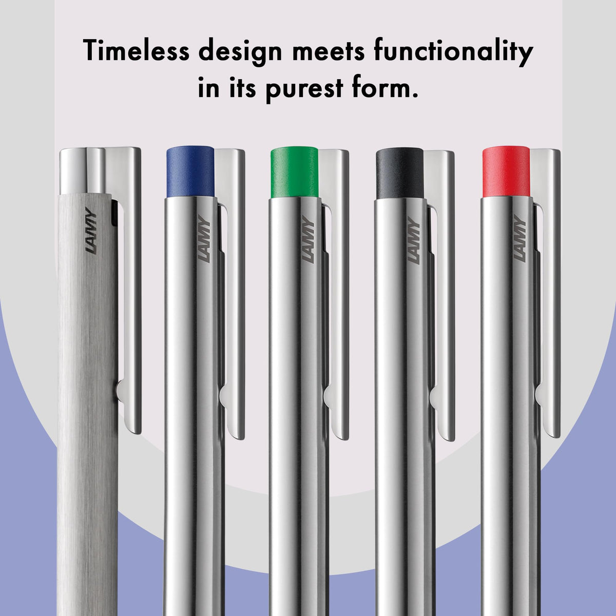 Lamy logo matt black - Ballpoint Pen in an elegant & robust stainless steel case - line width M