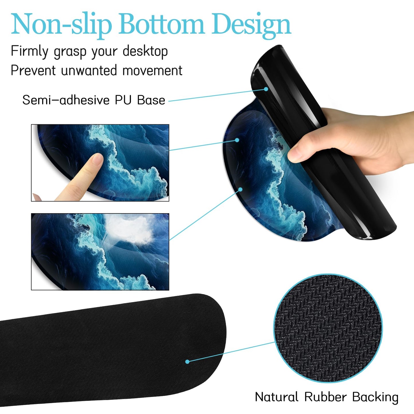 LIMKRIAN Galaxy Mouse Pad Large Desk Matt for Desktop, 4 in1 XXL Mousepad