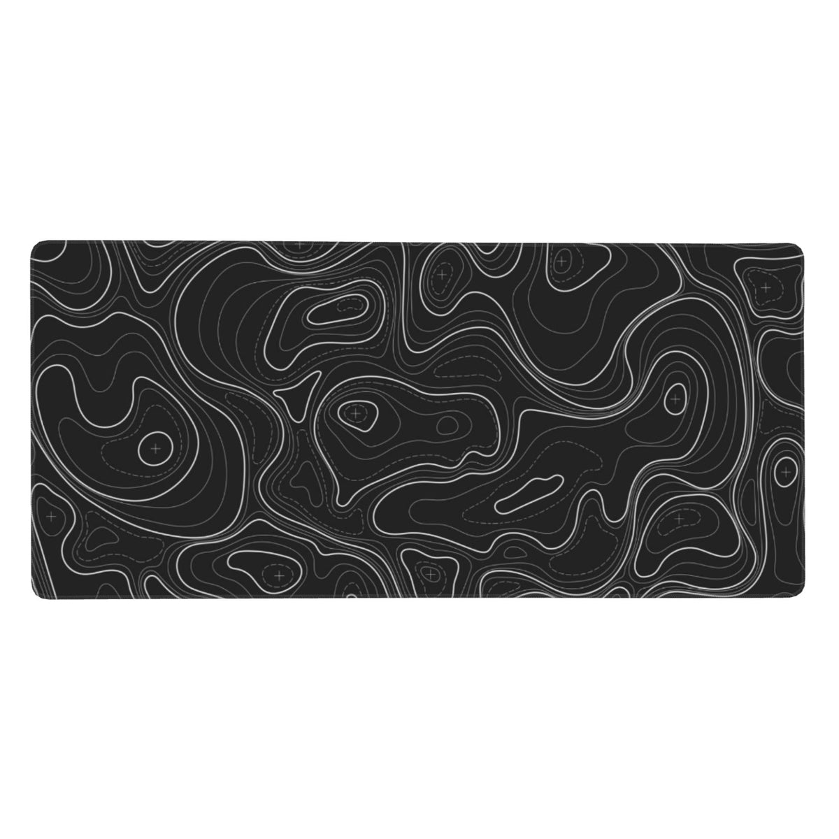 BEYIMEN Gaming Mouse Pad, Black Topographic Pattern, 35.4 x 15.7 in