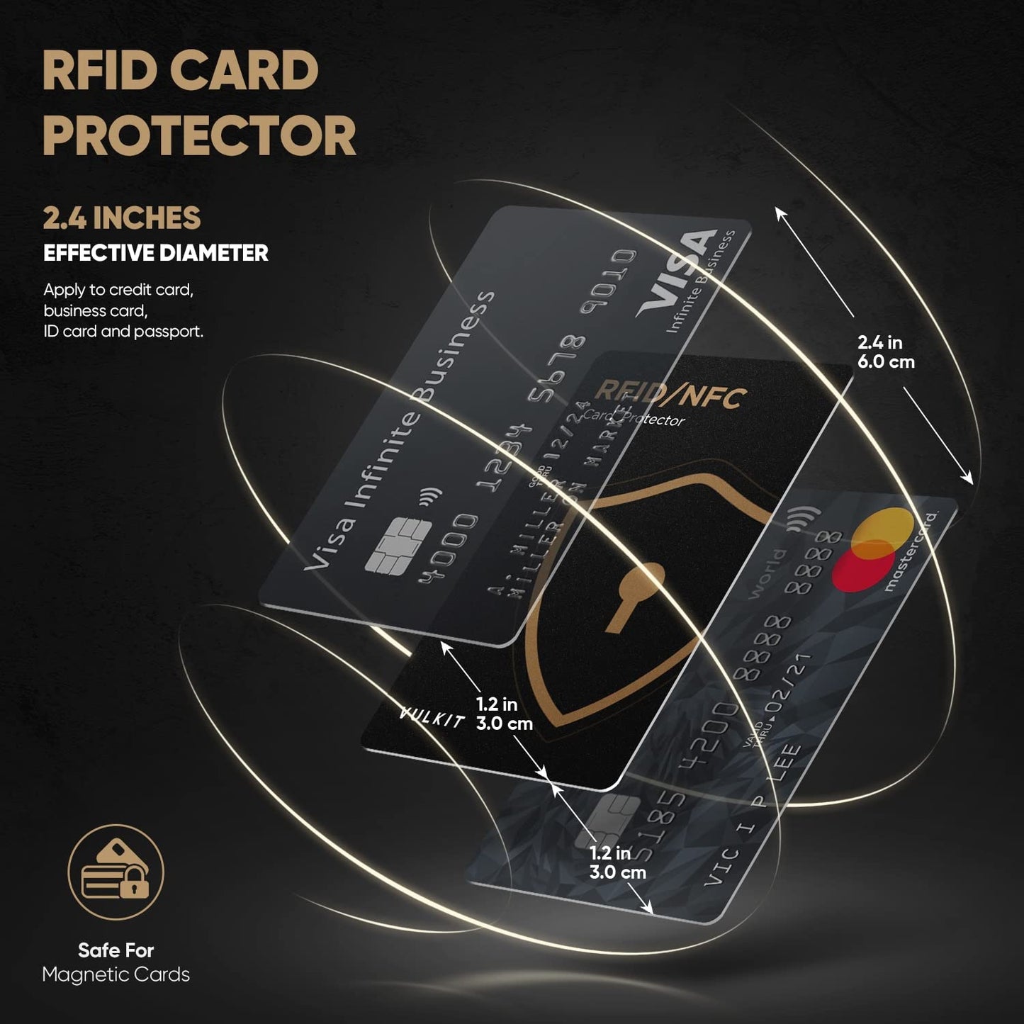 VULKIT RFID Blocking Cards 8 Pack Credit Card Protectors NFC Contactless Cards Protection for