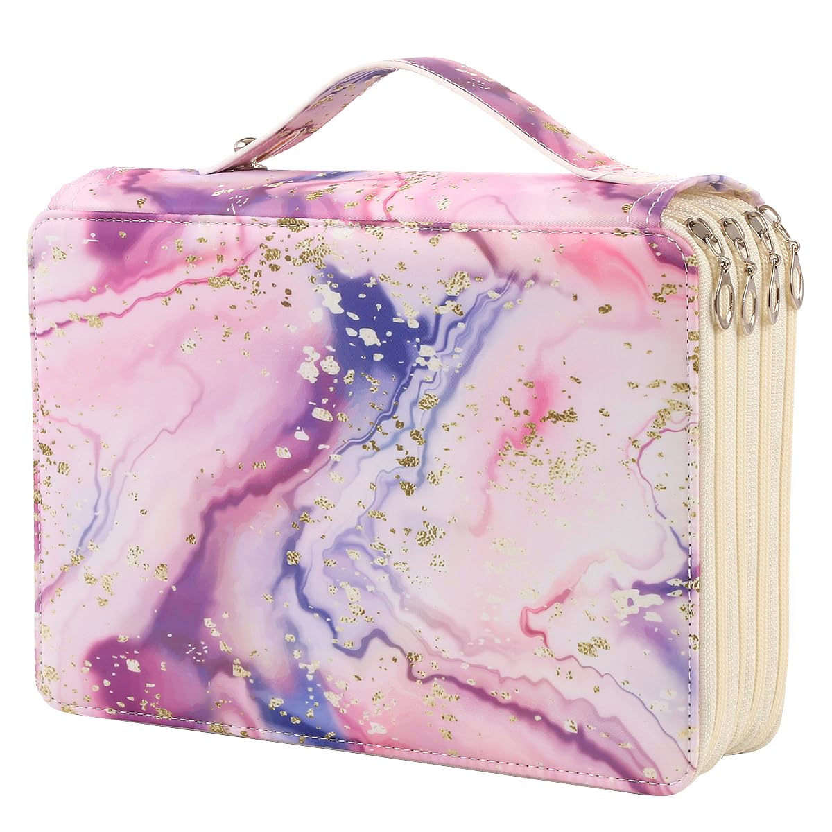 Lbxgap 200 Slots Colored Pencil Case Organizer, 4 Layer Bag