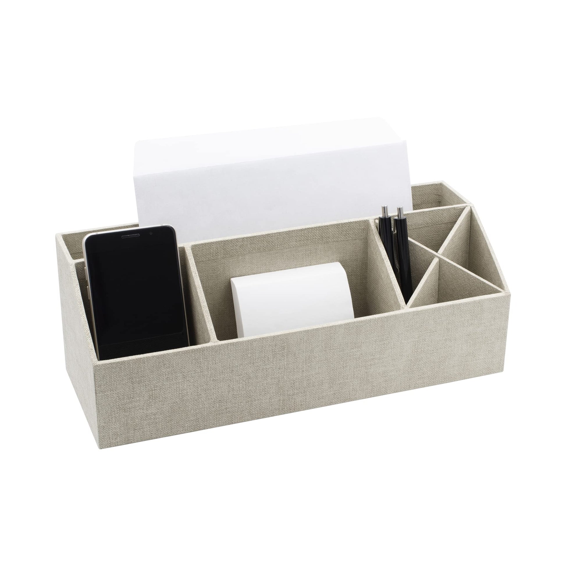 Bigso Box of Sweden Desk Storage Organiser with 4 Compartments - Stationery Storage for Notes