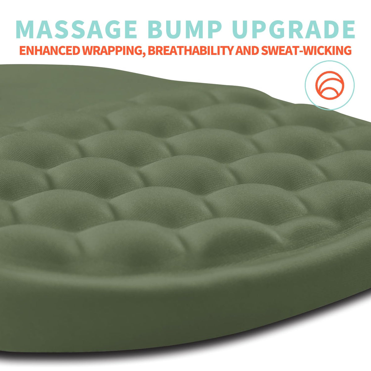 Kuosgm Ergonomic Mouse Pad Wrist Support with Memory Foam Massage Bulge, Carpal Tunnel Pain Relief