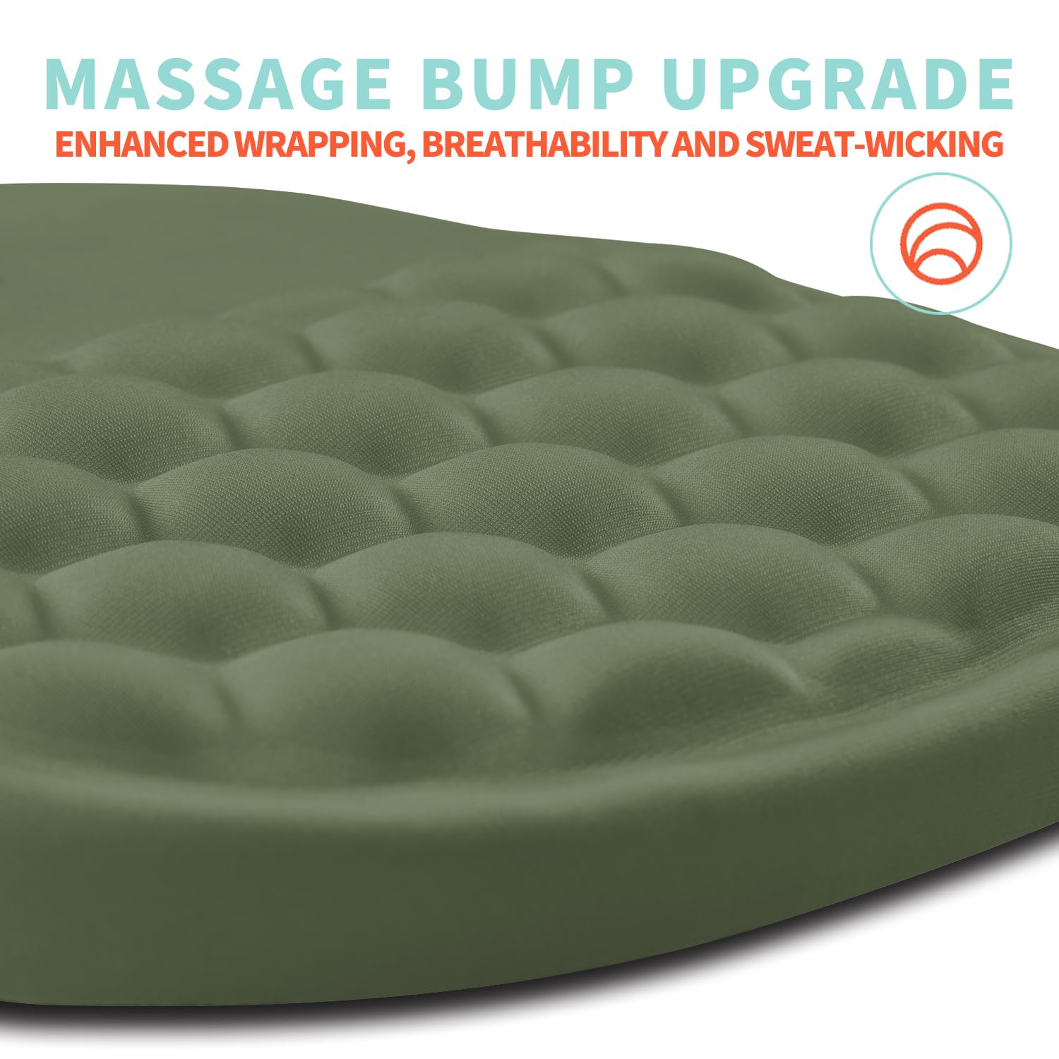 Kuosgm Ergonomic Mouse Pad Wrist Support with Memory Foam Massage Bulge, Carpal Tunnel Pain Relief