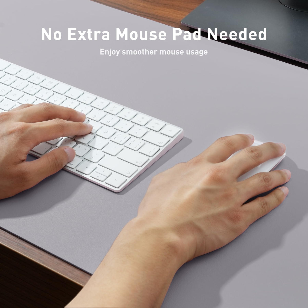 Aothia Faux Leather Desk Mat - Non-Slip PU Leather Desk Blotter, Waterproof Writing Surface, Large