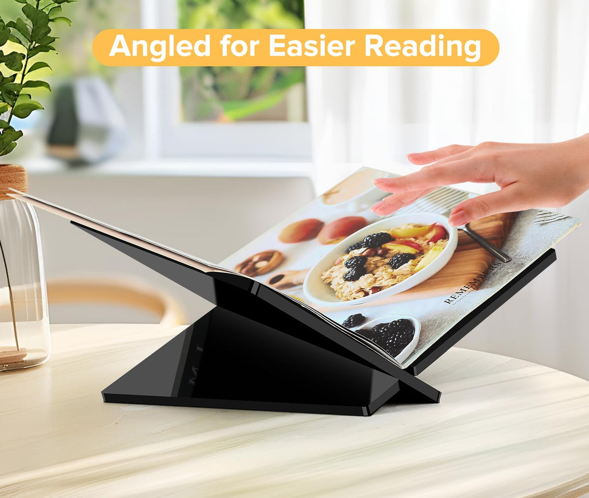 Large Acrylic Book Stand Holder for Display and Reading 12.5" x 9.5" x 5.7"