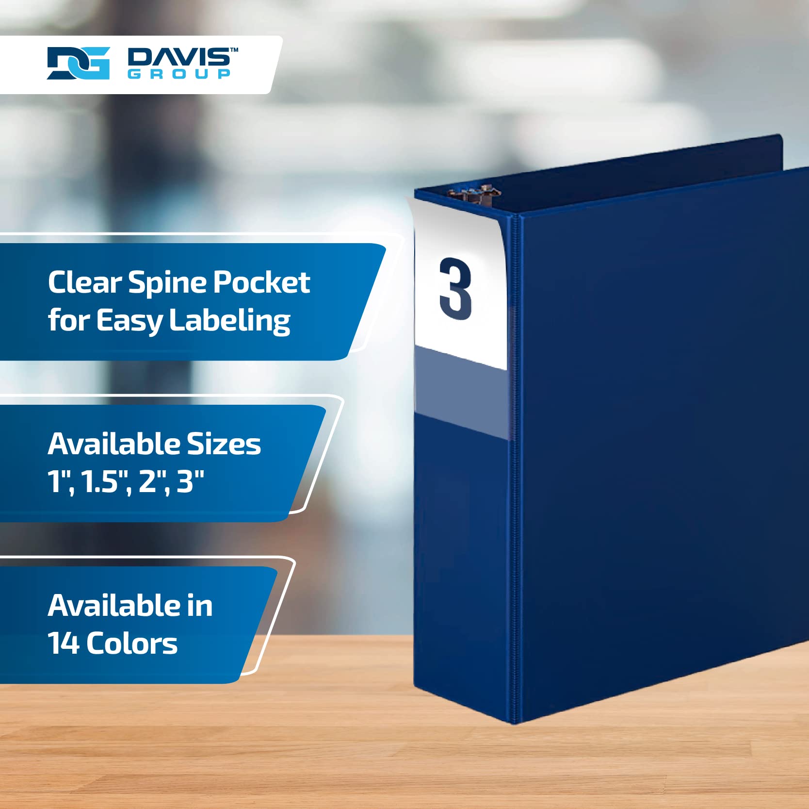 Premium Economy 6-Pack 3-Ring Binders for School or Office, D-Ring Binders, 3 Inch, Royal Blue