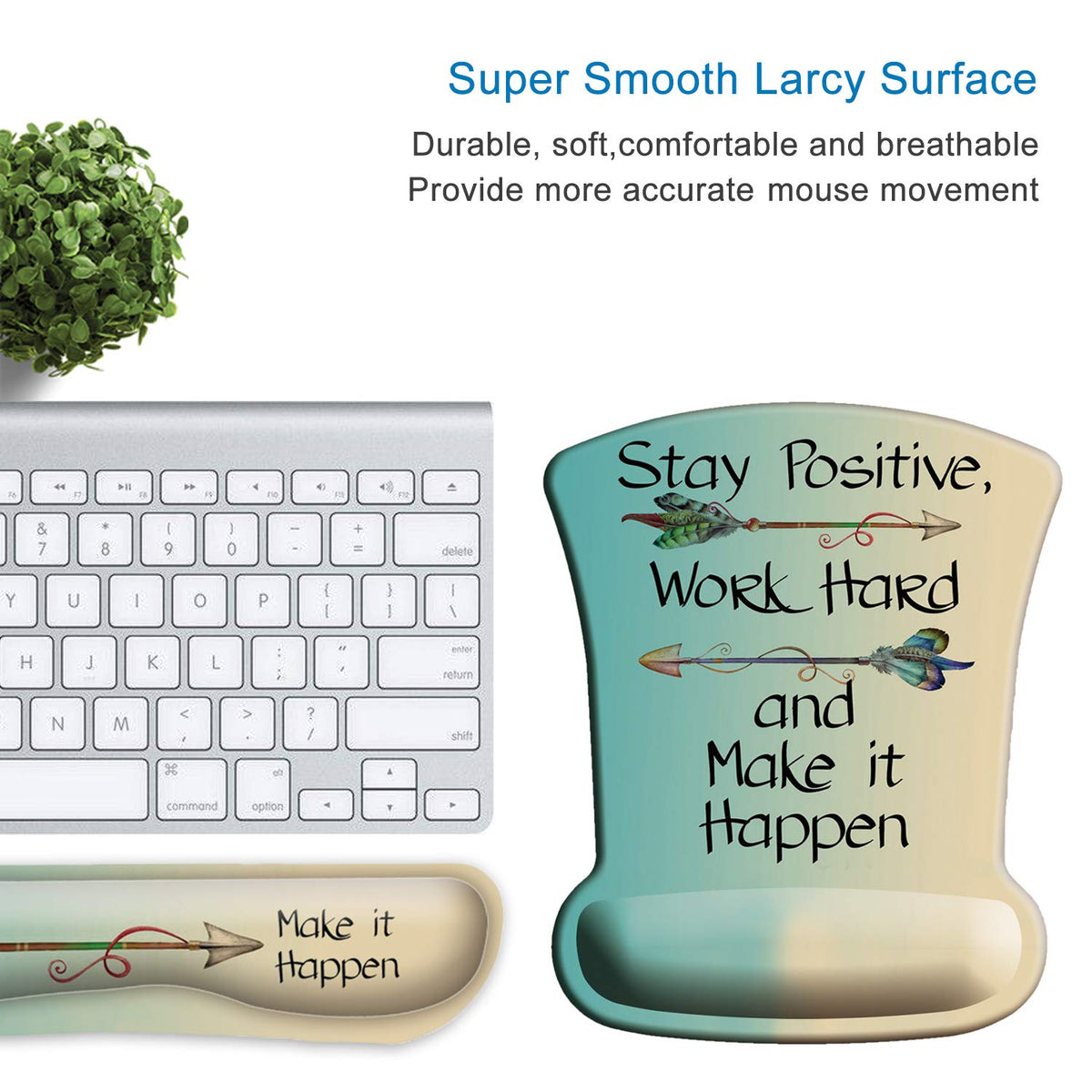 ITNRSIIET Mouse Pad Wrist Support Keyboard Wrist Rest Pad Ergonomic Mousepad Non-Slip Memory Foam
