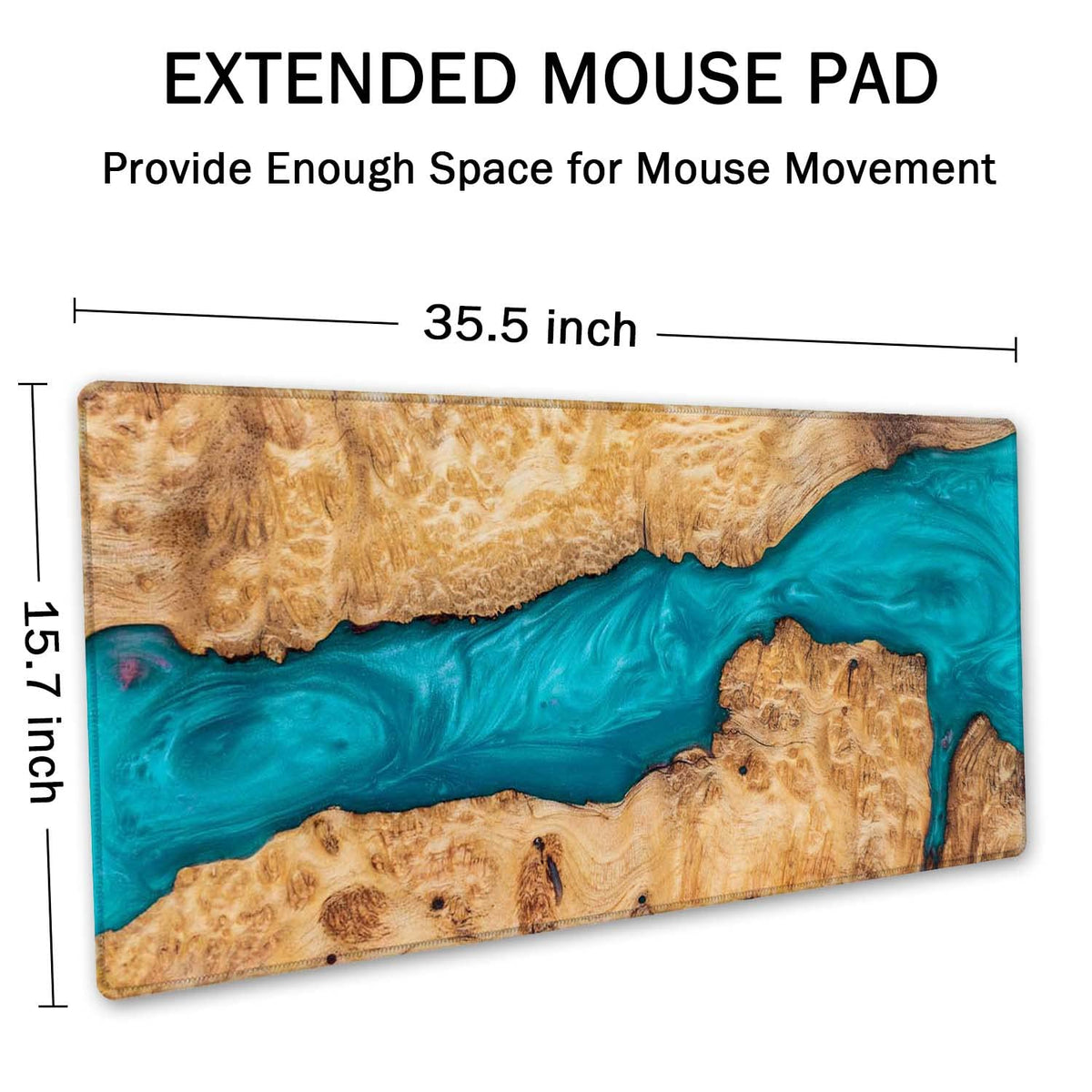 SSOIU Large Mouse Pad, Full Desk XXL Extended Gaming Mouse Pad 35.5" X 15.7", Waterproof Desk Mat