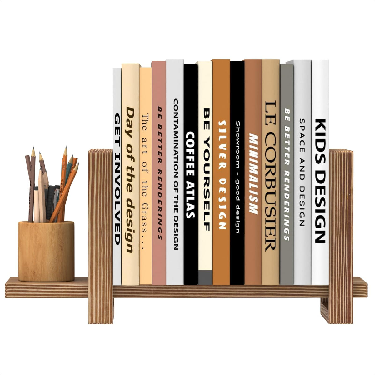 Adjustable Desktop Bookshelf Wooden Table Top Bookshelf Retro Mini Book Shelf Desk Organizer