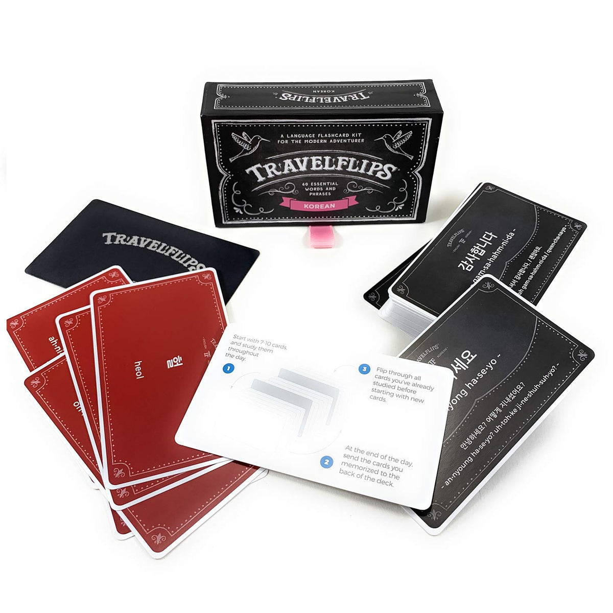 Korean Flash Cards – Learn Korean Vocabulary Words & Phrases – Basic Language Learning for