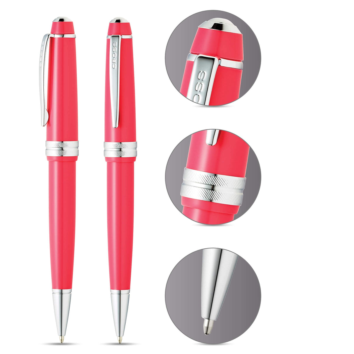 Cross Bailey Light Polished Coral Ballpoint Pen, Medium Point, Black Ink
