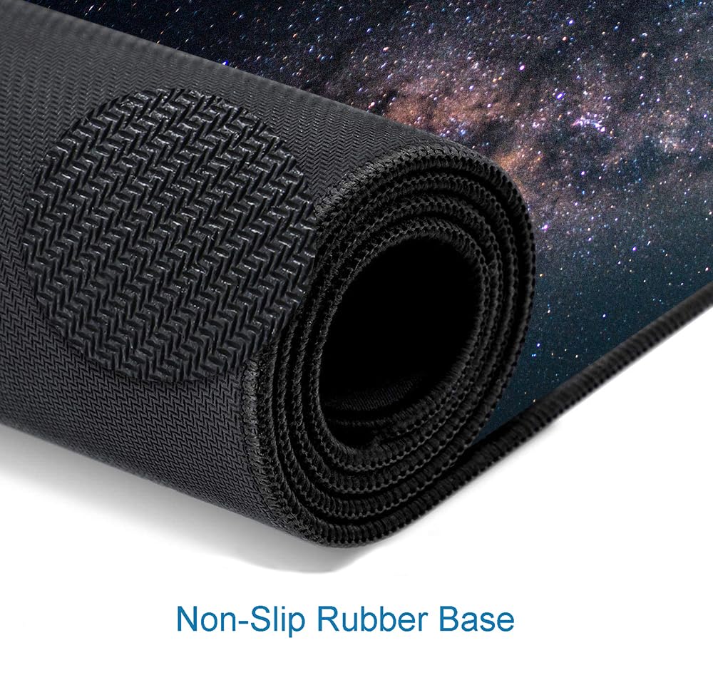 SANWUMIAN Large Gaming Mouse Pad with Stitched Edges, Galaxy Desk Mat, Extended XL Keyboard Pad
