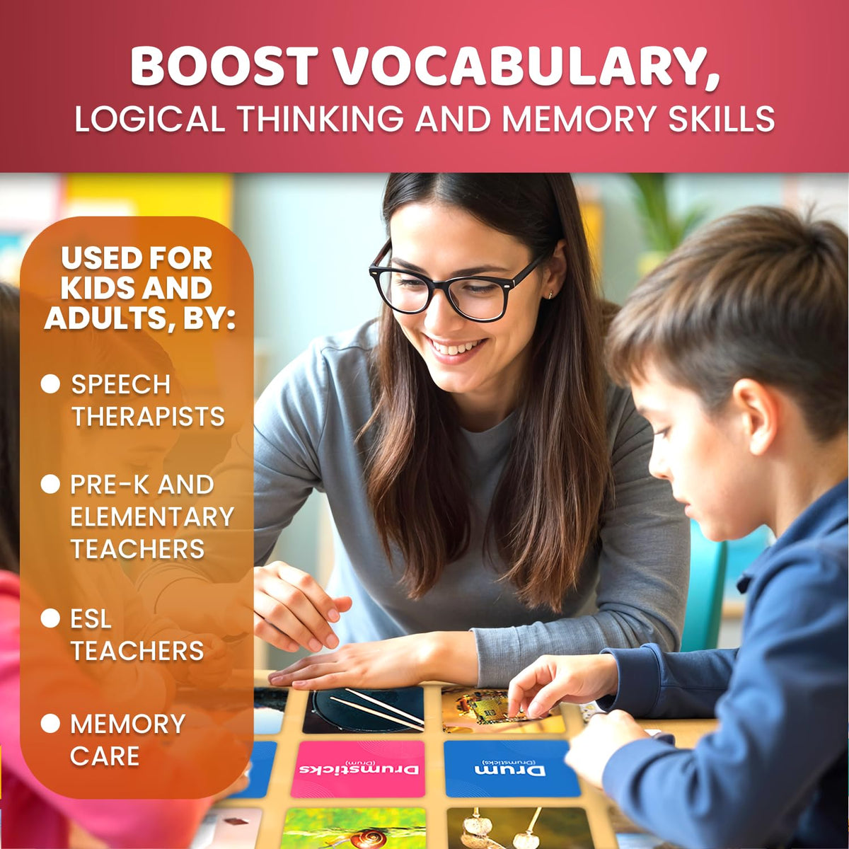 Vocabulary Builder Flash Cards for Kids Ages 4-8 — Speech Therapy Materials