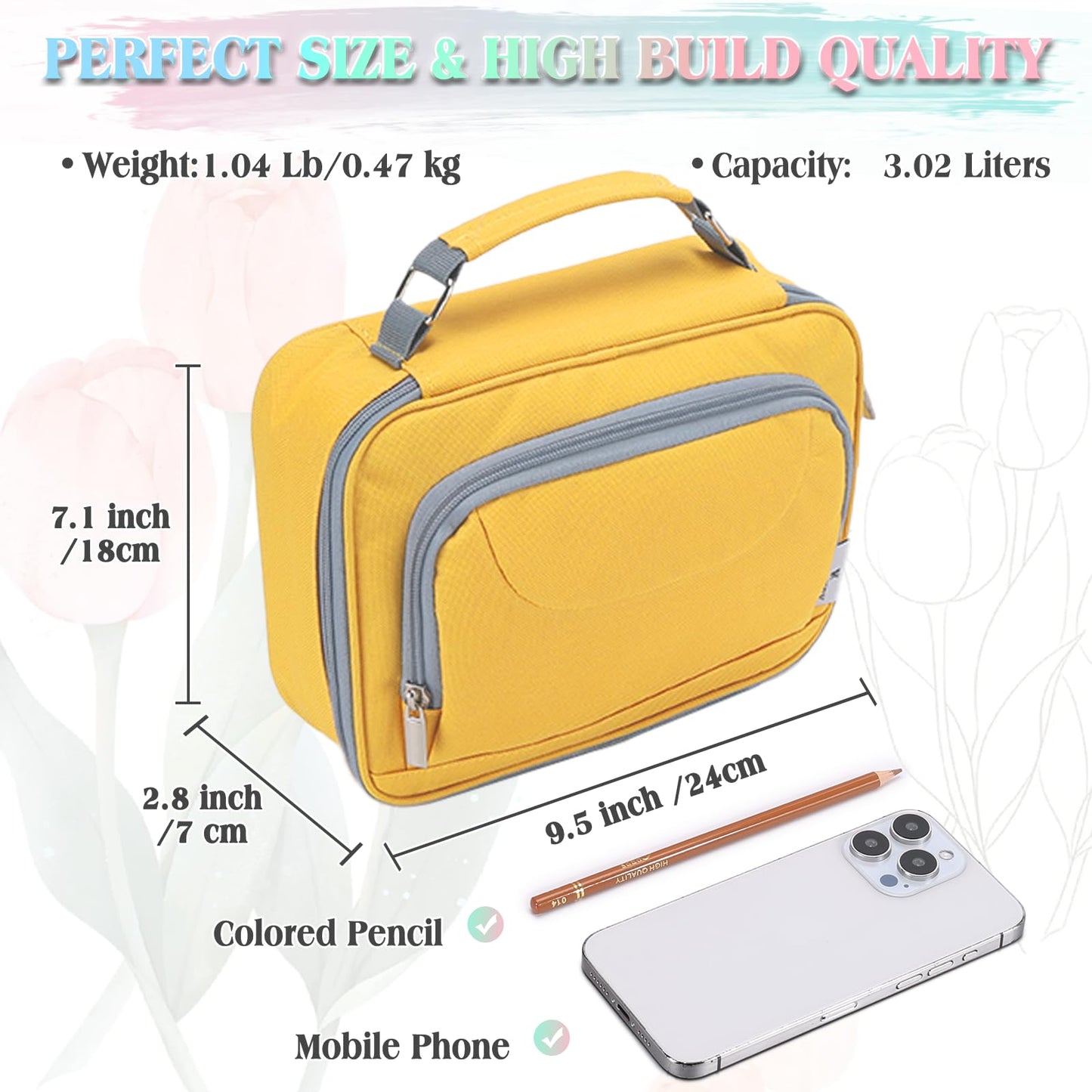 VX VONXURY Large Pencil Case, 54-Slot Colored Pen Pouch 2 Removable Sleeves
