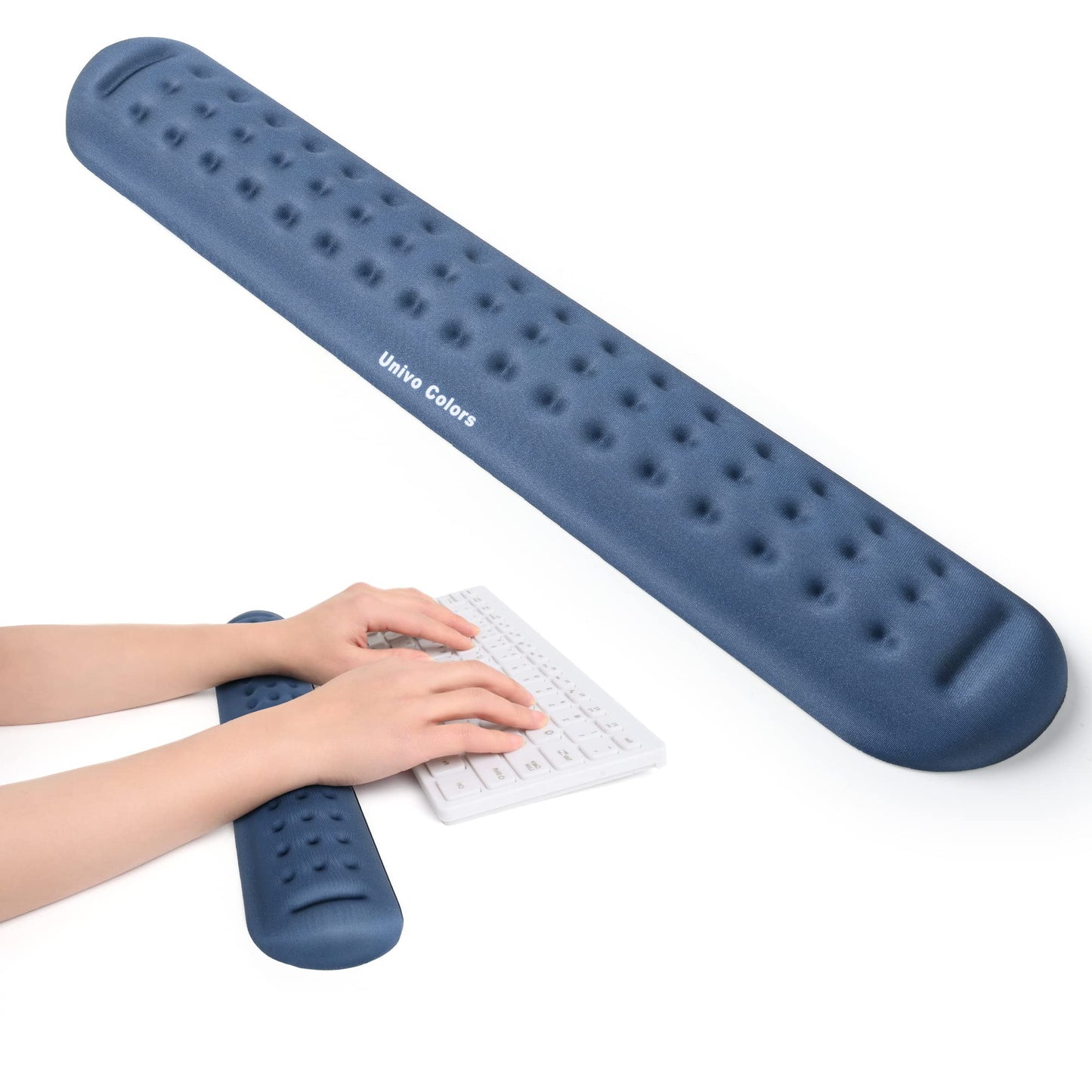 Univo Colors Navy Superfine Memory Foam Keyboard Wrist Rest Soft Gel Ergonomic Wrist Support Pad