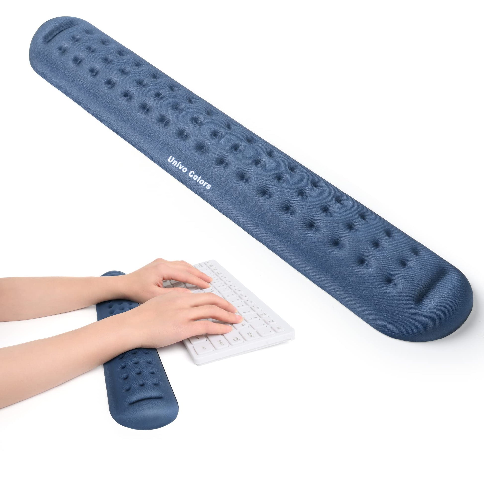 Univo Colors Navy Superfine Memory Foam Keyboard Wrist Rest Soft Gel Ergonomic Wrist Support Pad