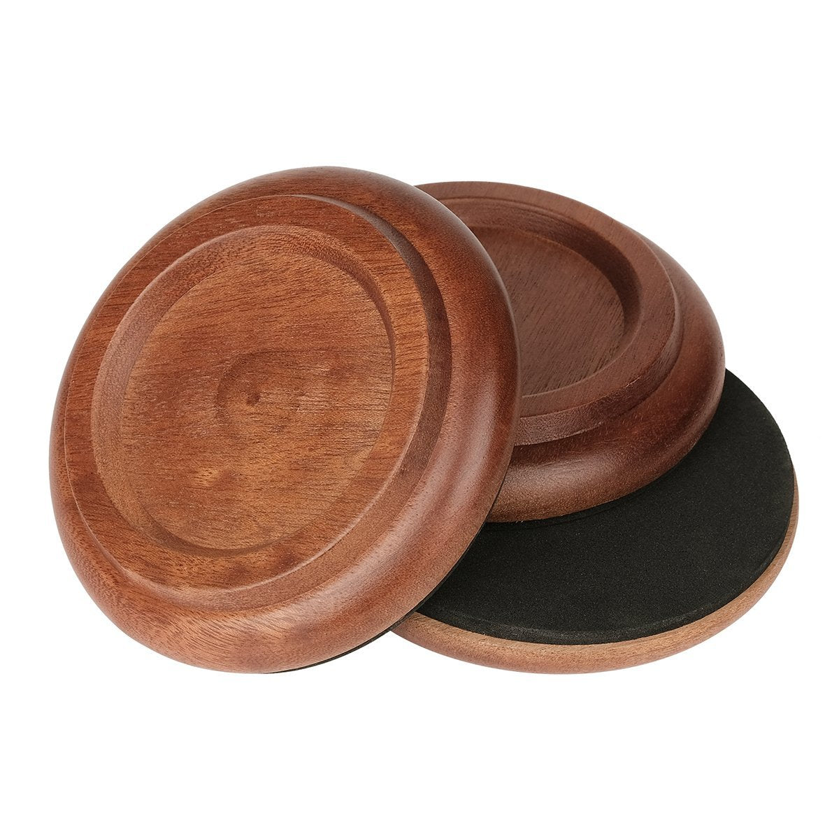Grand Piano Caster Cups,Eison Solid Sapeliwood Piano Caster with Non-Slip & Anti-Noise Foam Floor