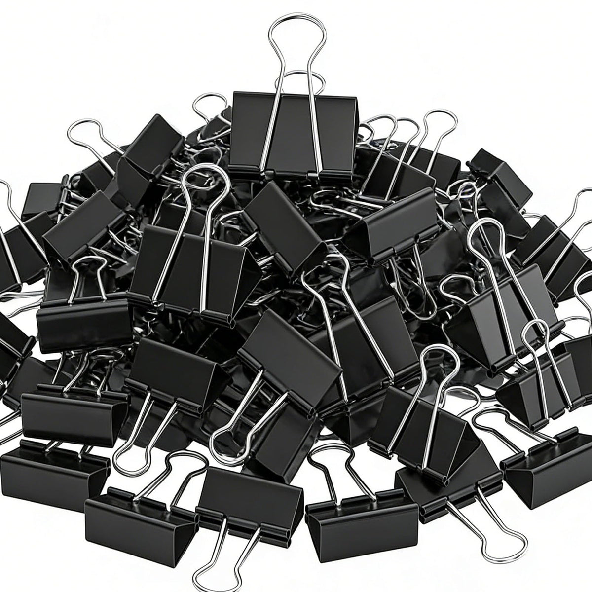 200 Count Binder Clips Assorted Sizes, 4 Sizes Large, Medium, Small, Mini, Metal Paper Clamps, Bulk