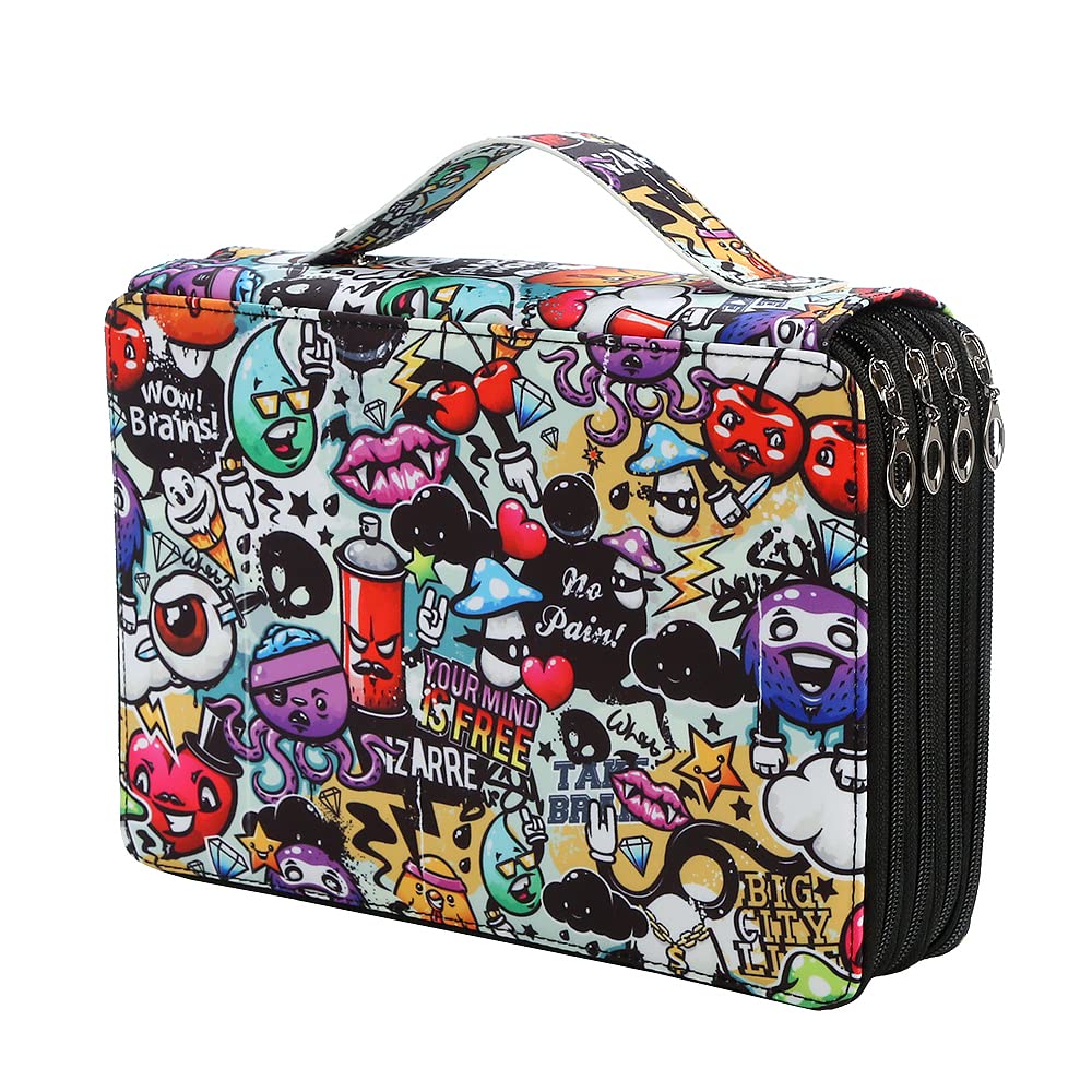 Lbxgap 200 Slots Colored Pencil Case Organizer, 4 Layer Bag