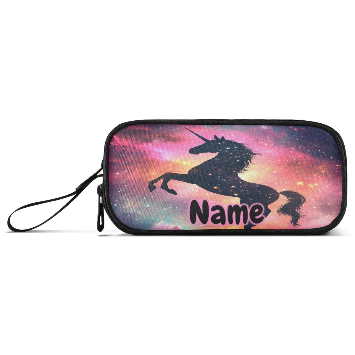 BOENLE Custom Unicorn Galaxy Sky Pencil Case Box Boys Girls Personalized Name Large Pencil Pouch