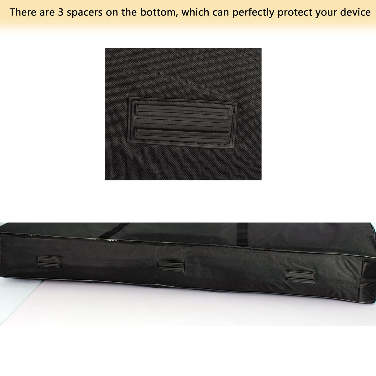 AKOZLIN 88-Key Portable Padded Keyboard Case,54"x6.7"x13" Soft Gig Bag