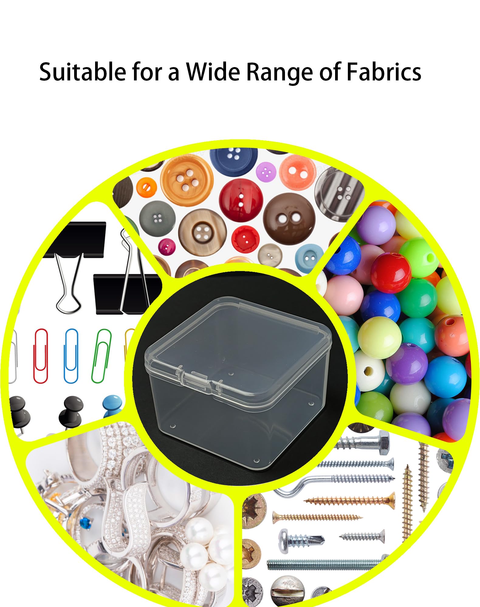 LJY 60 Clear Square Plastic Boxes, 55 x 55 x 35 mm for Packing Samples