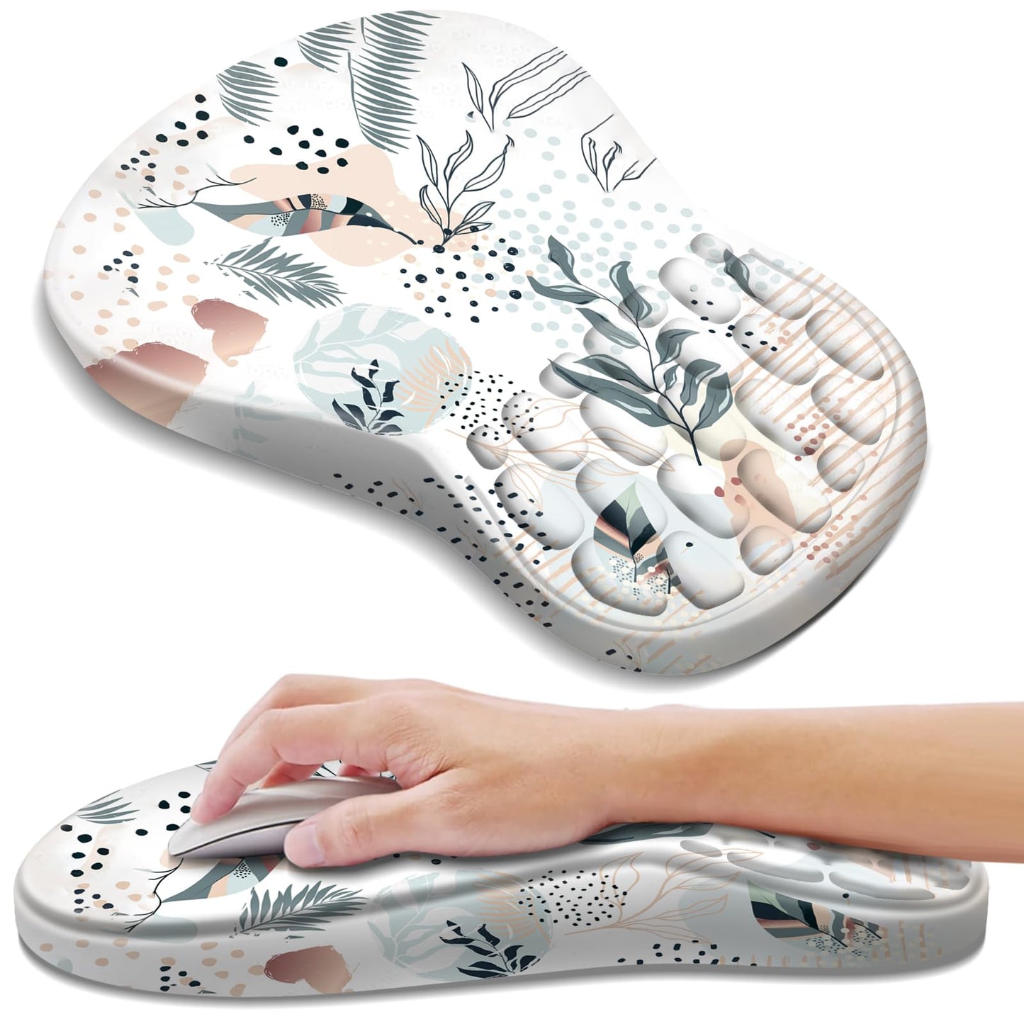 YIWEI Ergonomic Mouse Pad with Wrist Rest for Carpal Tunnel Pain Relief