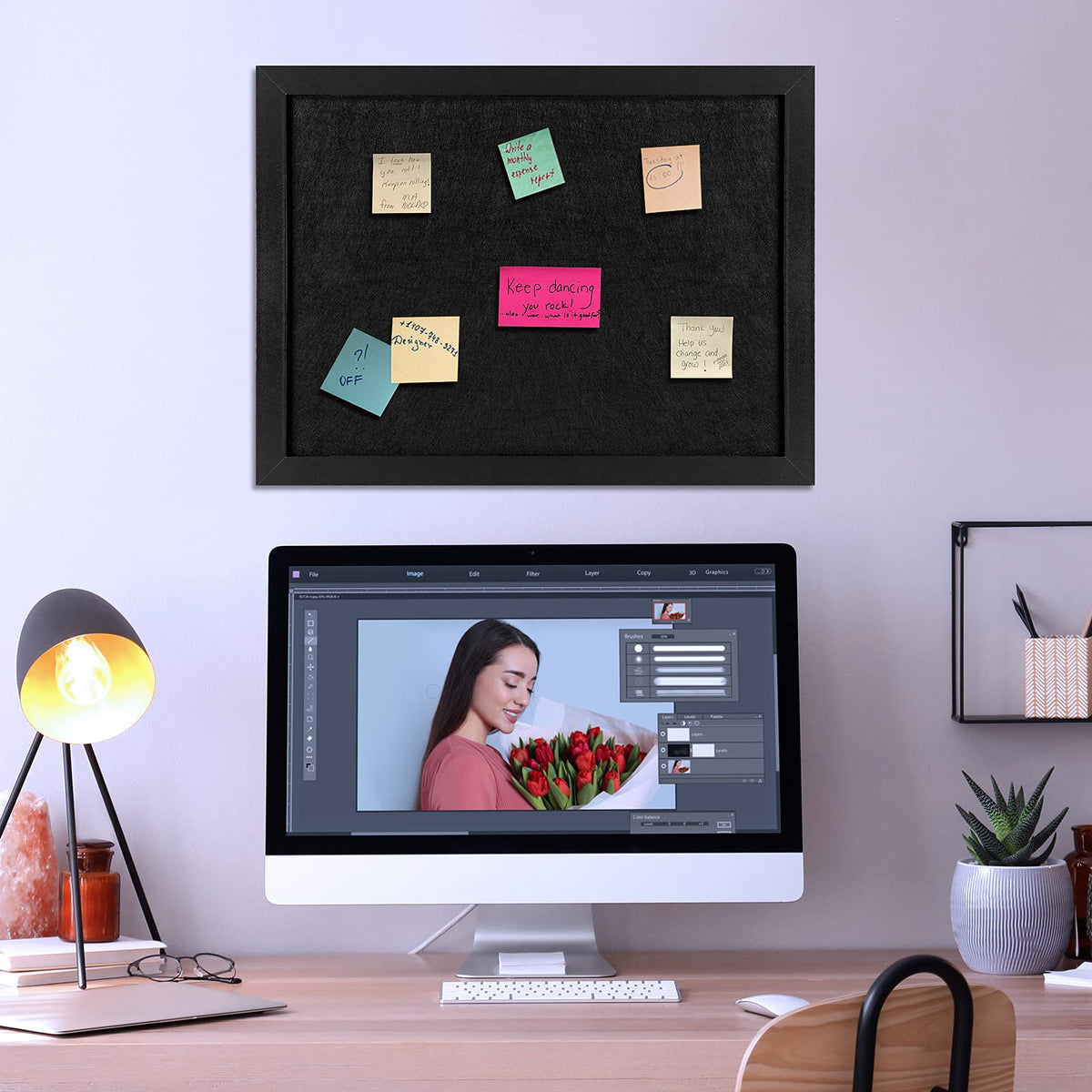 TORASO Cork Board Bulletin Board, 13" X 17" Cork Boards for Walls with Pins, Eye Bolts, gaskets