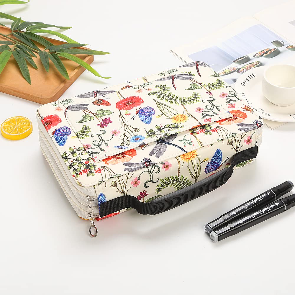 Lbxgap 68 Slots Marker Pen Organizer Case w/Handle