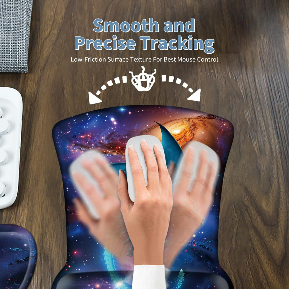 Keyboard Wrist Rest and Mouse Wrist Rest Pad Set, Made of Memory Foam with Non Slip Rubber Base