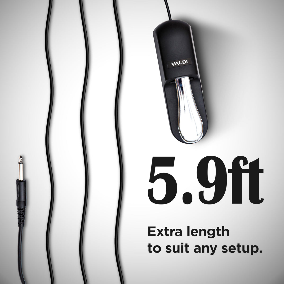 VALDI BP-3 Sustain Pedal - Universal Pedal for Keyboard Piano, Digital Pianos, MIDI Keyboards &