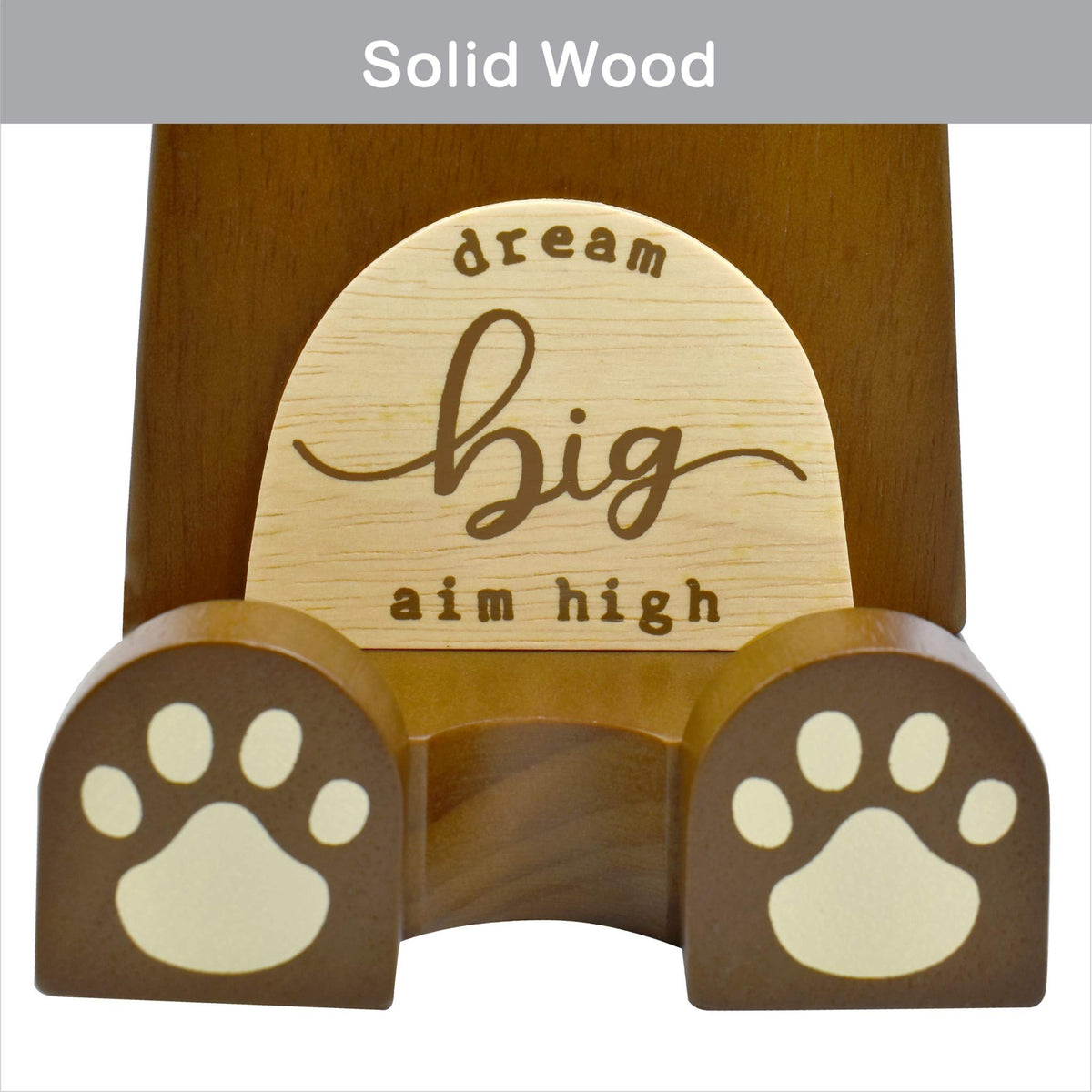 I'm Wood Multipurpose Eyeglass Phone Pen & Pencil Holder Stand Stationery Desk Box Organizer